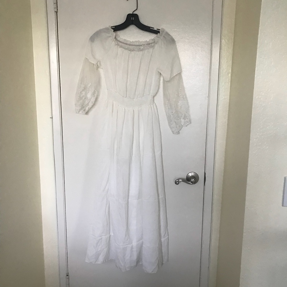 Off the Shoulder White Dress